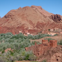 The little village Ait Ishaqin the Dades gorge